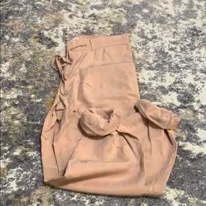 Pale pink cargo pant